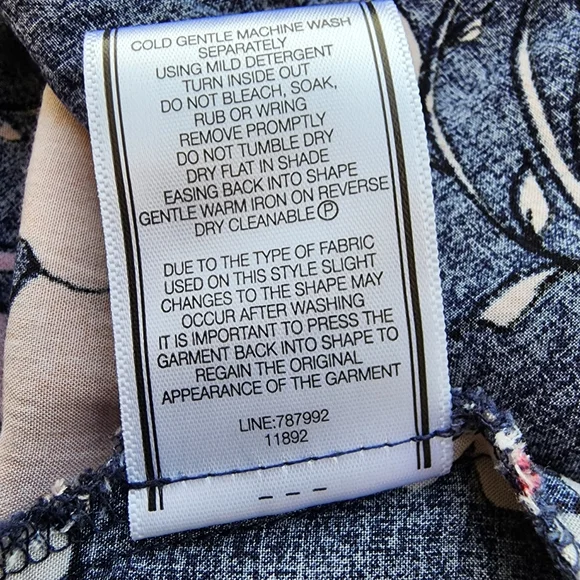 PORTMANS long dress Size 10 navy blue midi 100% viscose - Picture 9 of 12